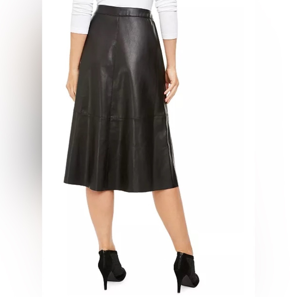 Alfani  Faux Leather A-Line Skirt | size 8| - Picture 2 of 8